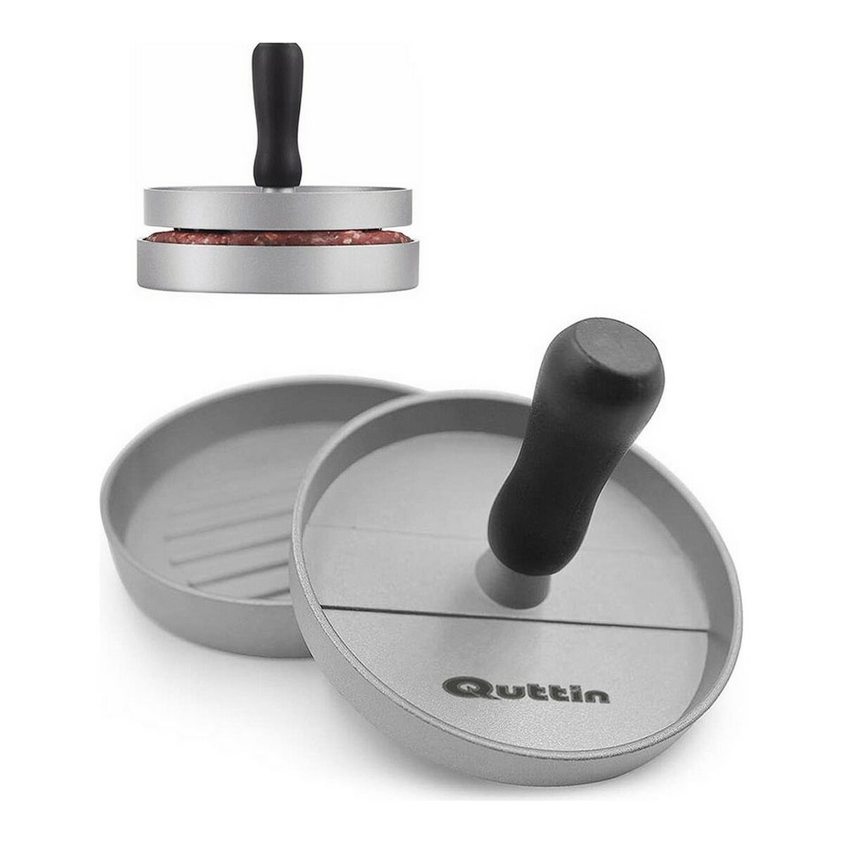 Hamburgerpress Quttin Silvrig Metall (12 x 9 cm) - 5