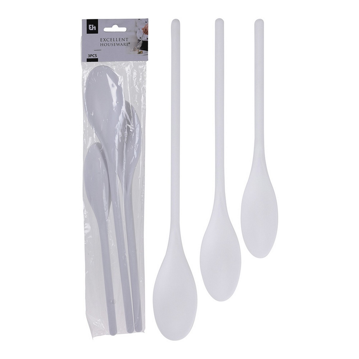 Set med skedar Excellent Houseware Plast (3 Delar) - 2