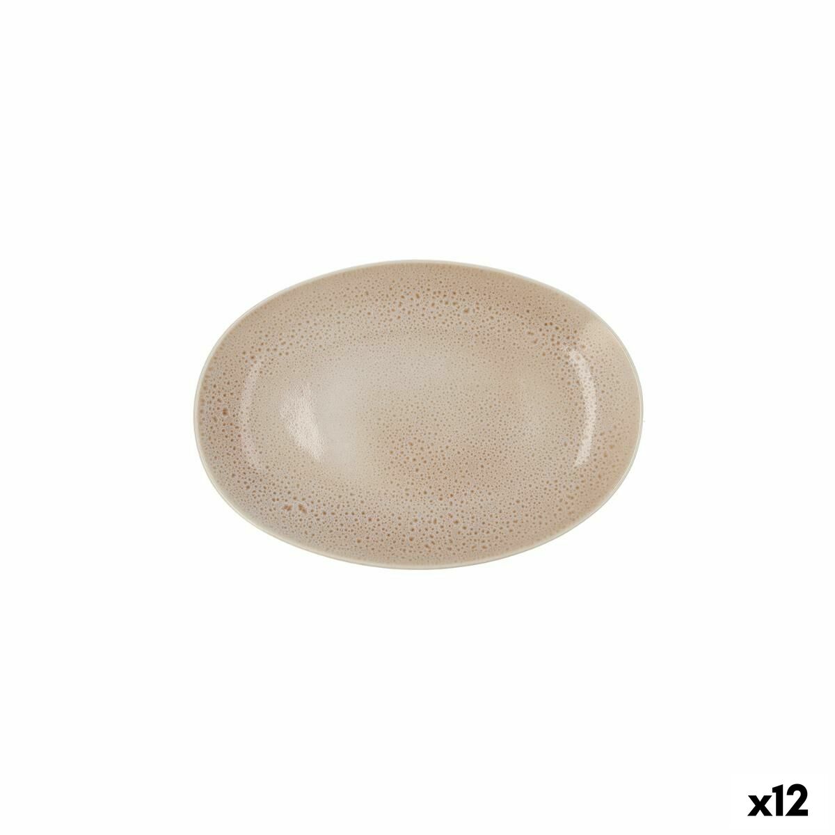 Snacksbricka Ariane Porous Keramik Beige Ø 26 cm (12 antal)