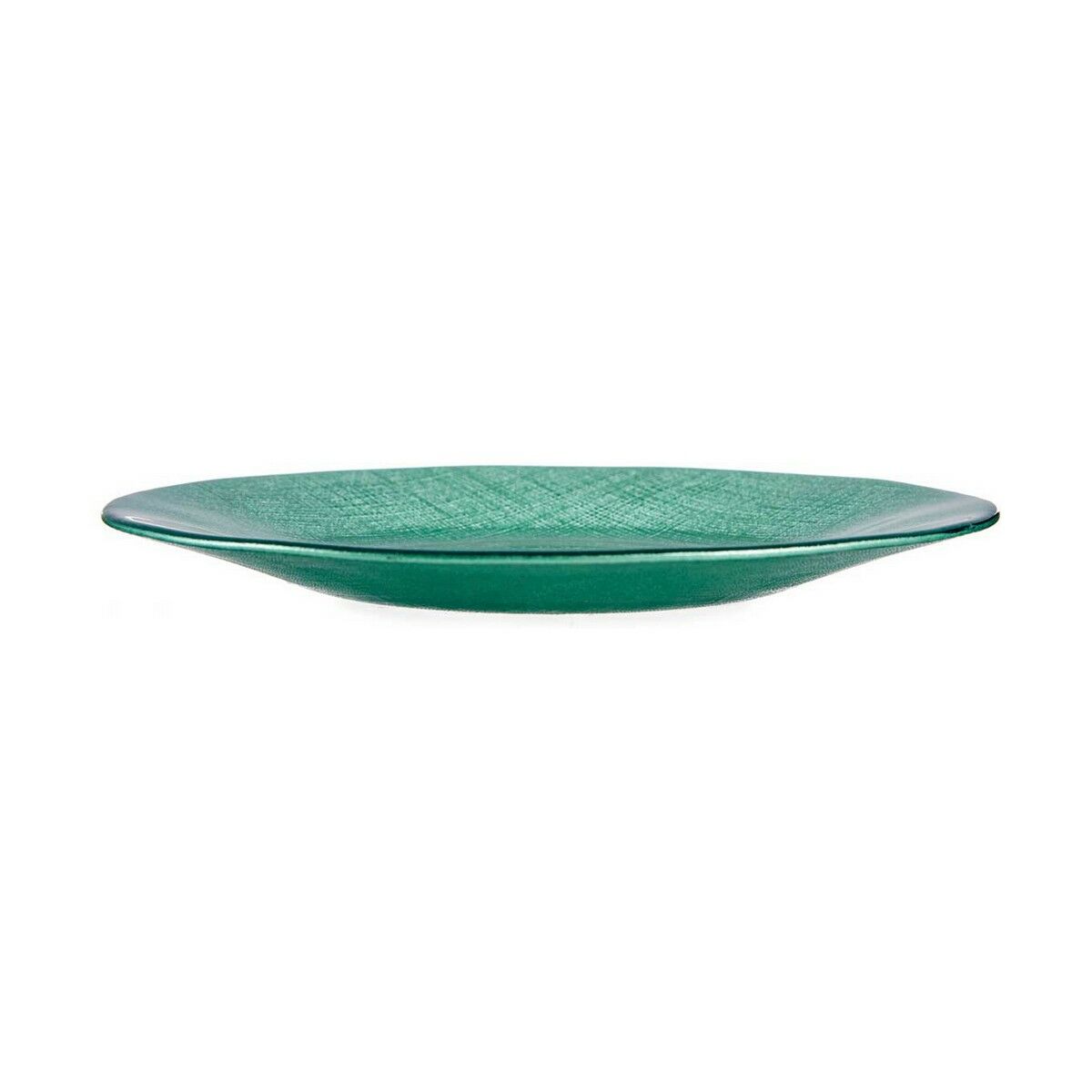 Platt skål Grön Glas 21 x 2 x 21 cm - 10