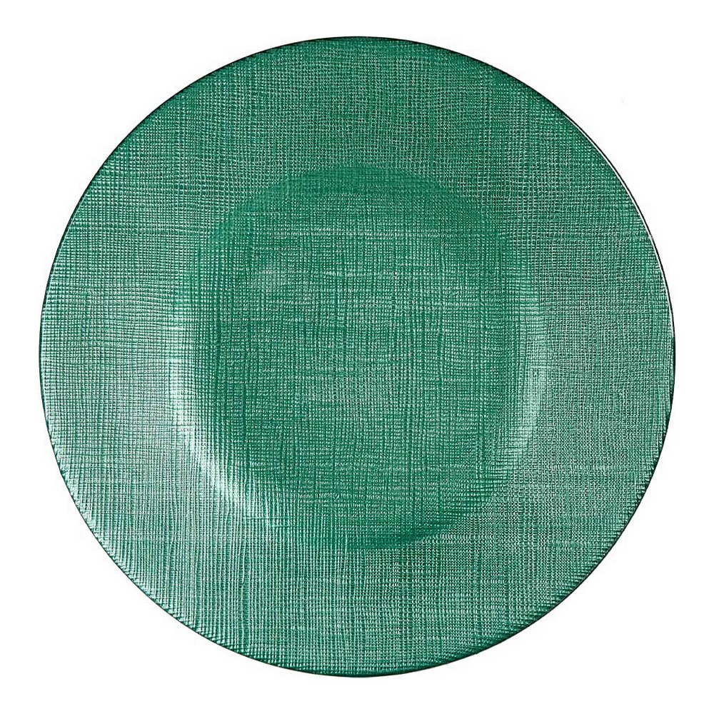 Platt skål Grön Glas 21 x 2 x 21 cm