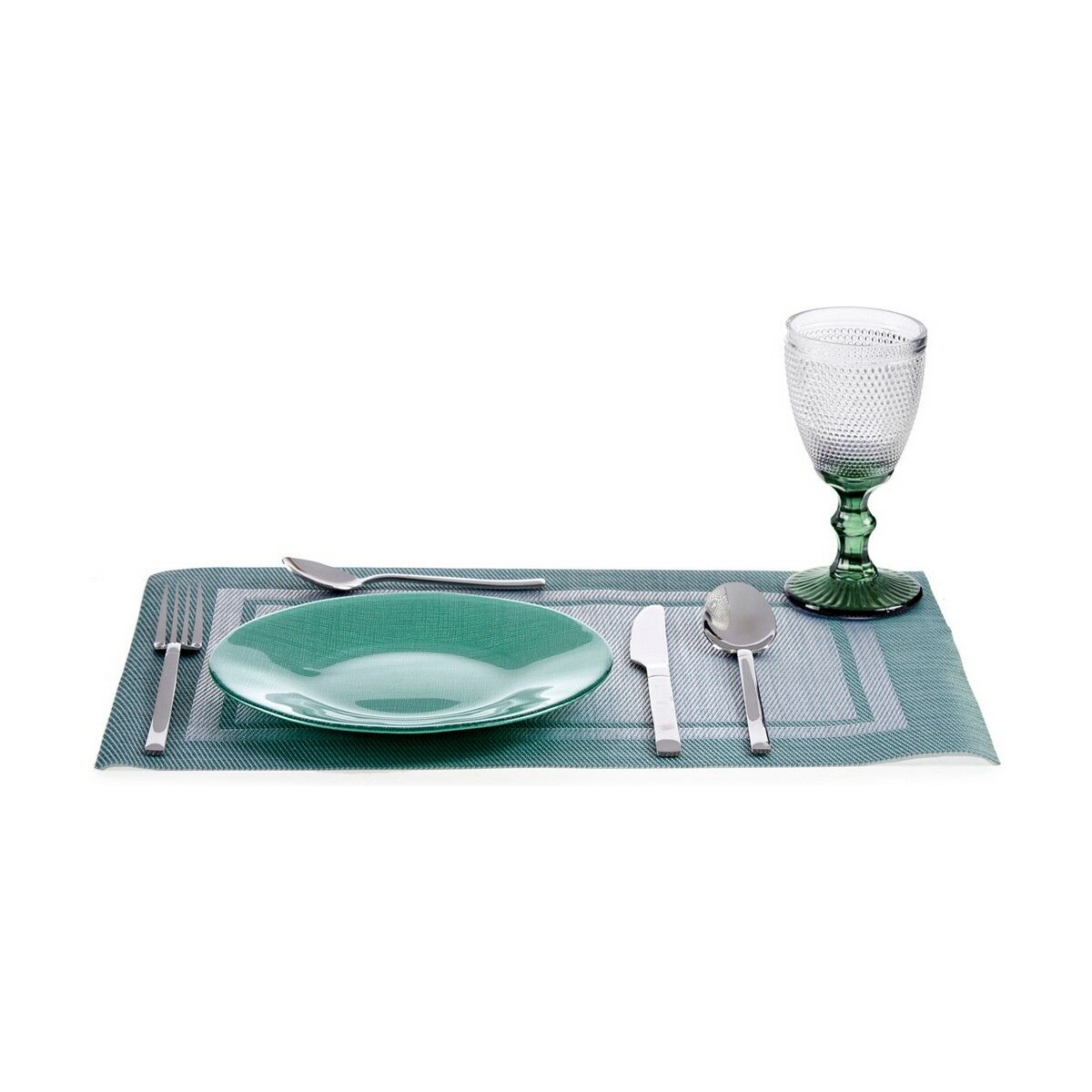 Platt skål Grön Glas 21 x 2 x 21 cm - 9