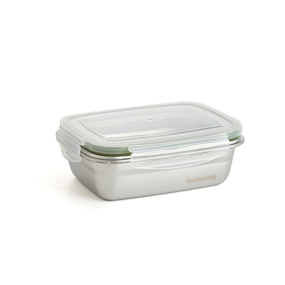 Hermetisk matlåda Bidasoa Theo 17 x 13 x 6 cm 550 ml Silvrig Metall (6 antal) - 2