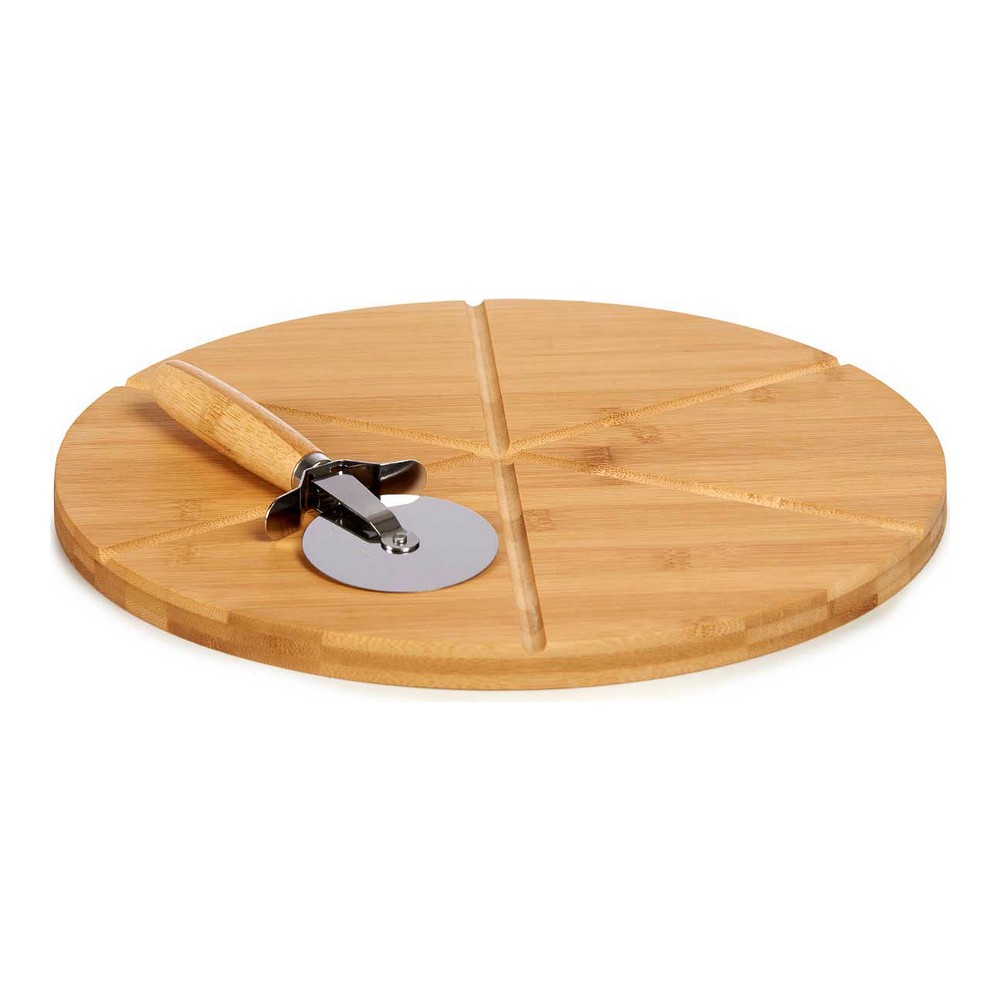 Skärbräda Pizza Brun Bambu (Ø 35 cm)