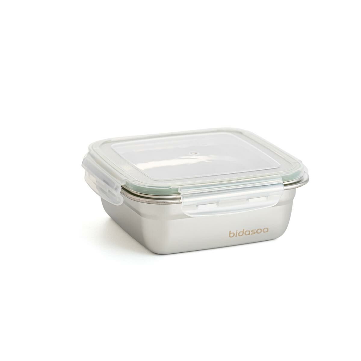Hermetisk matlåda Bidasoa Theo 15,3 x 15,3 x 6,3 cm Silvrig 750 ml Metall (6 antal) - 2