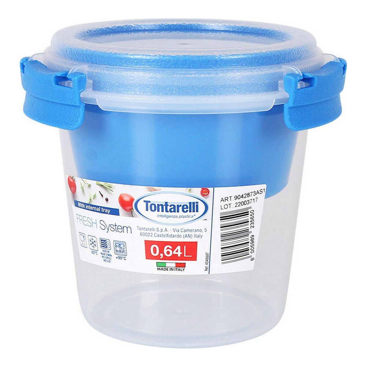 Förpackning Tontarelli Fresh System Plast 0,64 l Yoghurt (ø 12,6 x 11,3 cm)