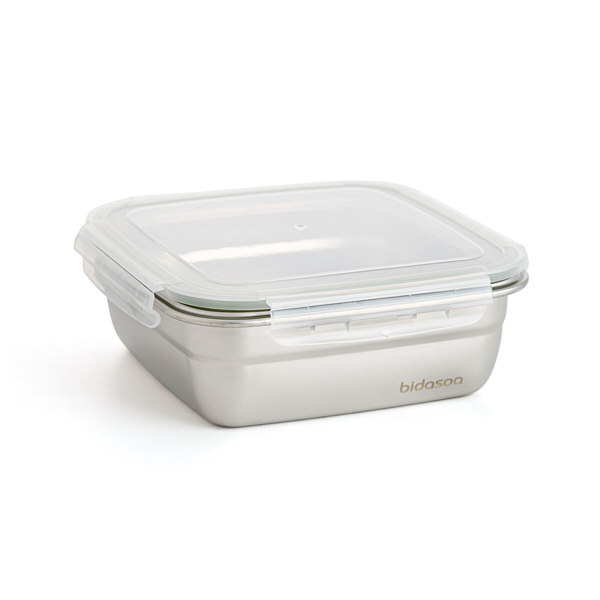 Hermetisk matlåda Bidasoa Theo 18,3,5 x 18,3 x 6,8 cm Silvrig 1,2 L Metall - 2