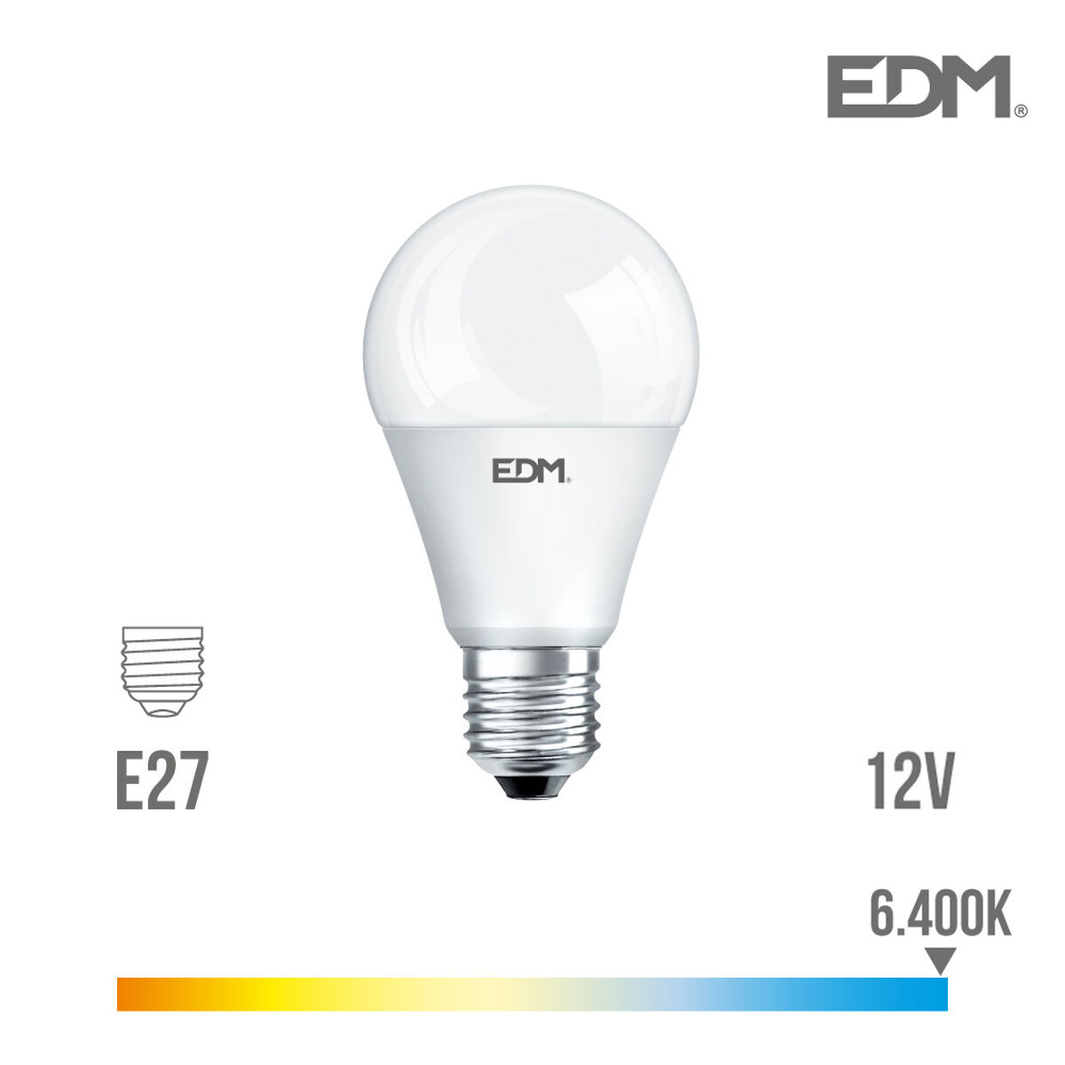 LED-lampa EDM E27 A+ 10 W 810 Lm (6400K)