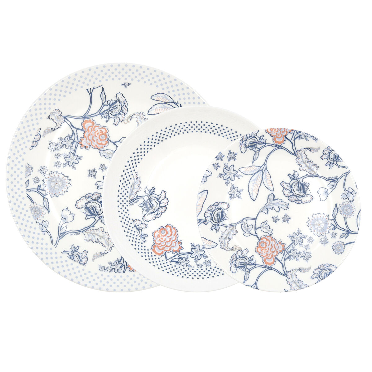 Servissats Arcopal Thelma Blue Blå Glas 12 Delar
