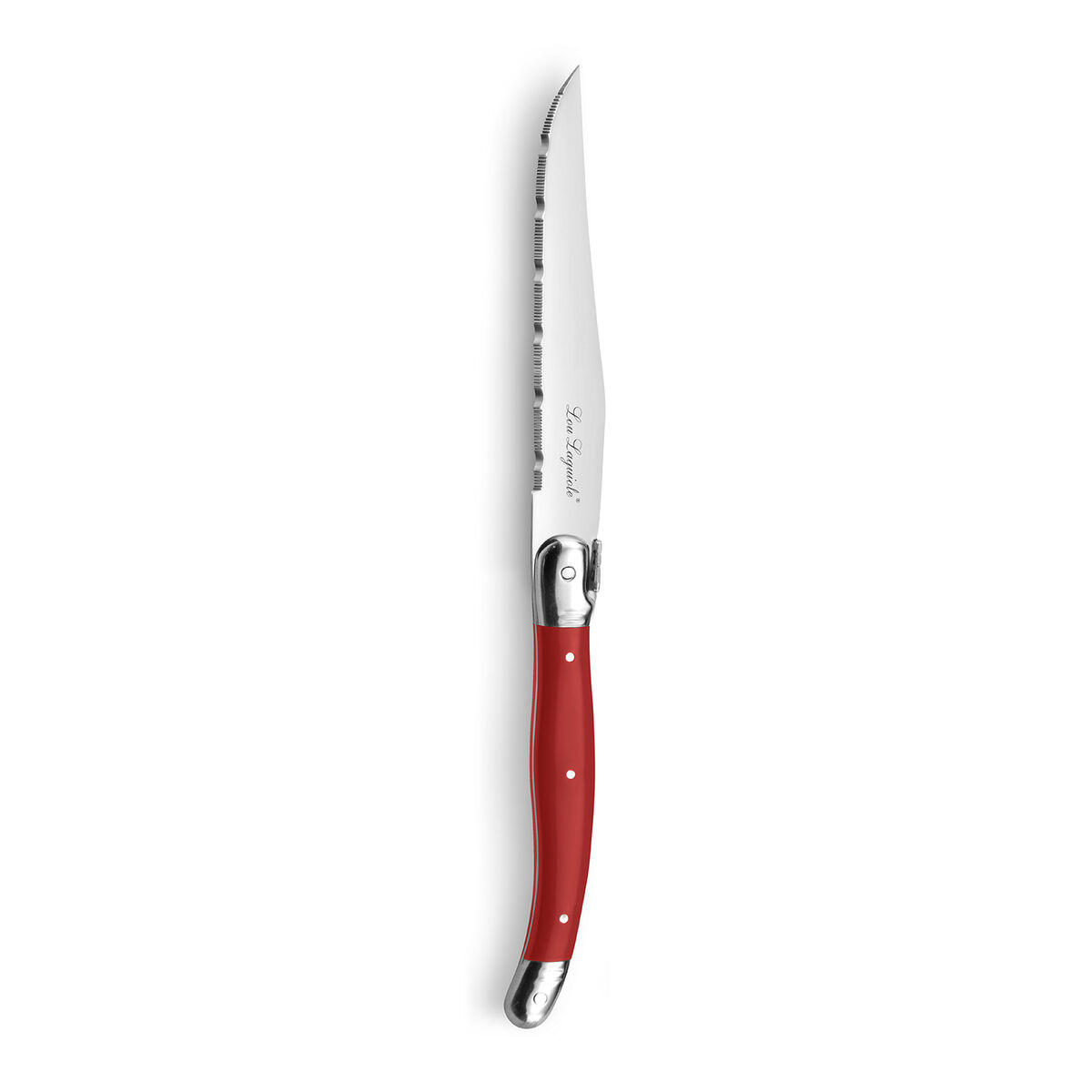 Knivset Lou Laguiole Rustic Kött Röd Metall 6 antal