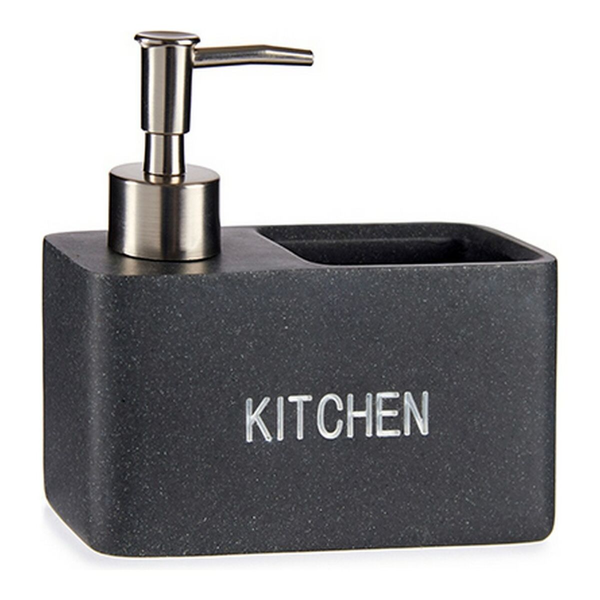 Disksvamphållare Kitchen Double Grå Polyresin 6 x 14 x 14,5 cm (6 x 14 x 14,5 cm)