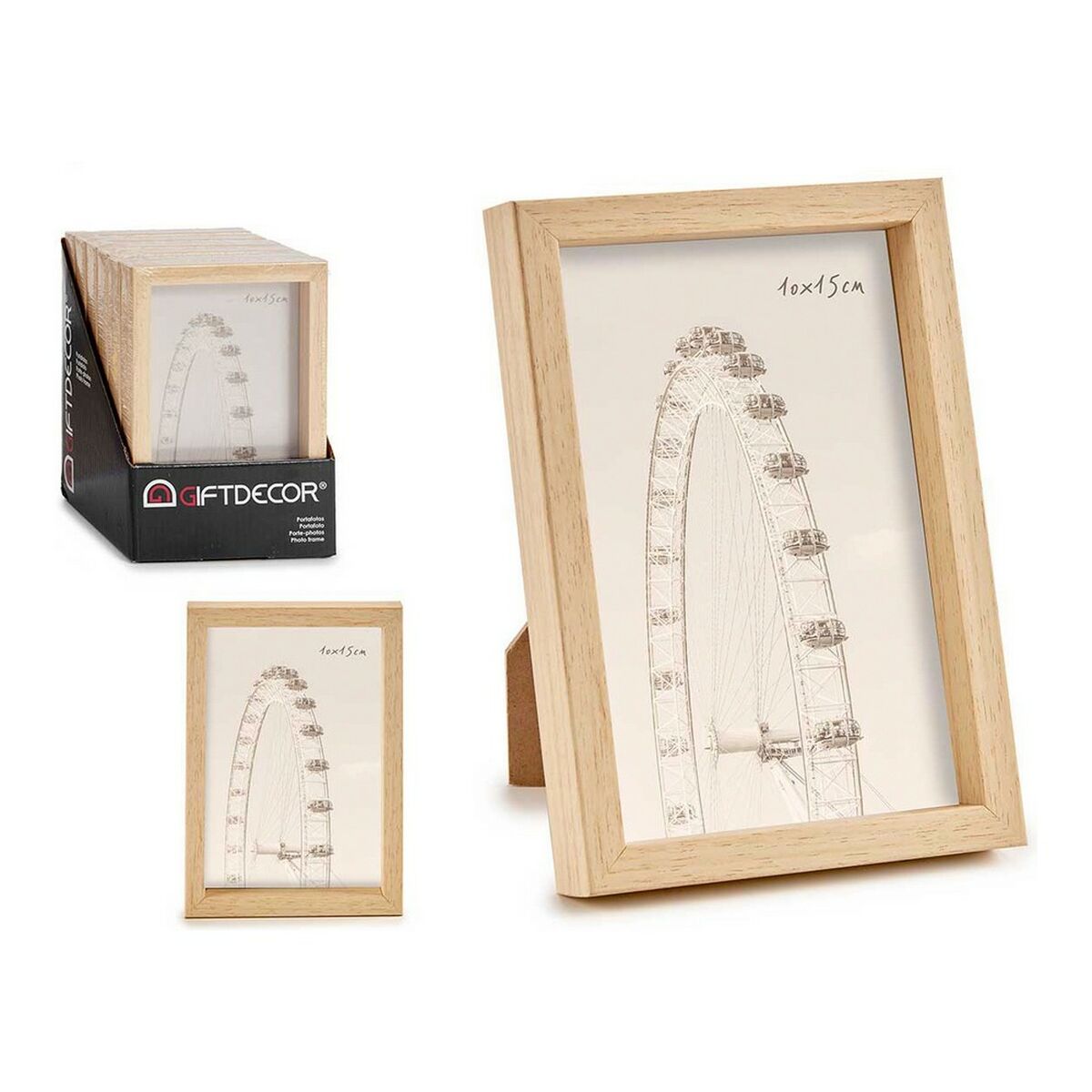 Fotoramar 78467 11,6 x 2 x 16,7 cm 12,7 x 2 x 17,5 cm Brun Plast (11,6 x 2 x 16,7 cm) - 2