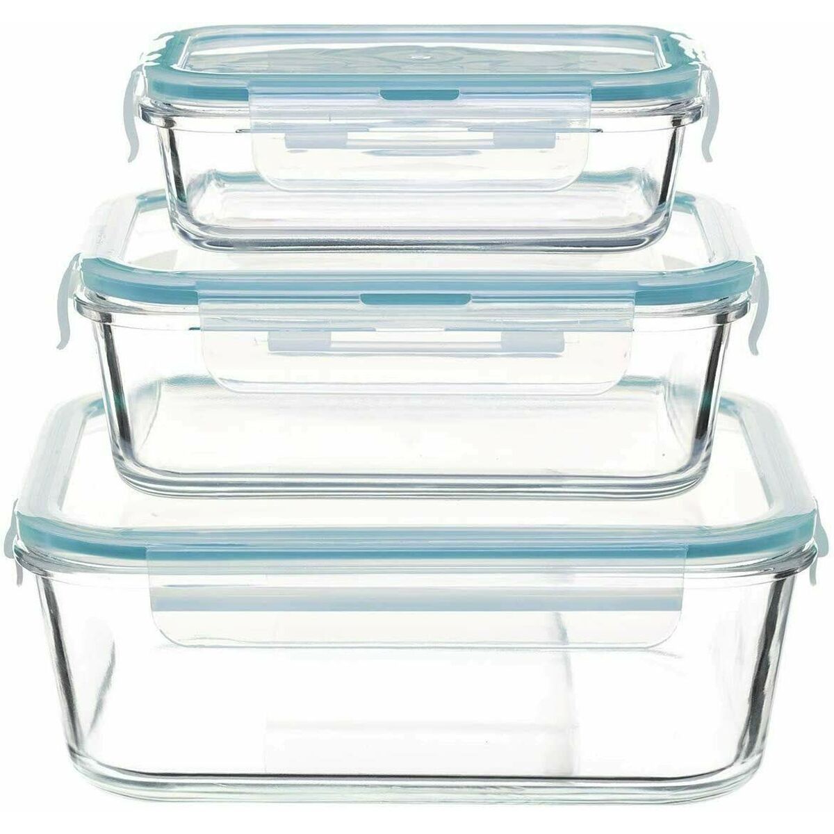 Lunchlådor, set Glas polypropen 3 Delar - 2