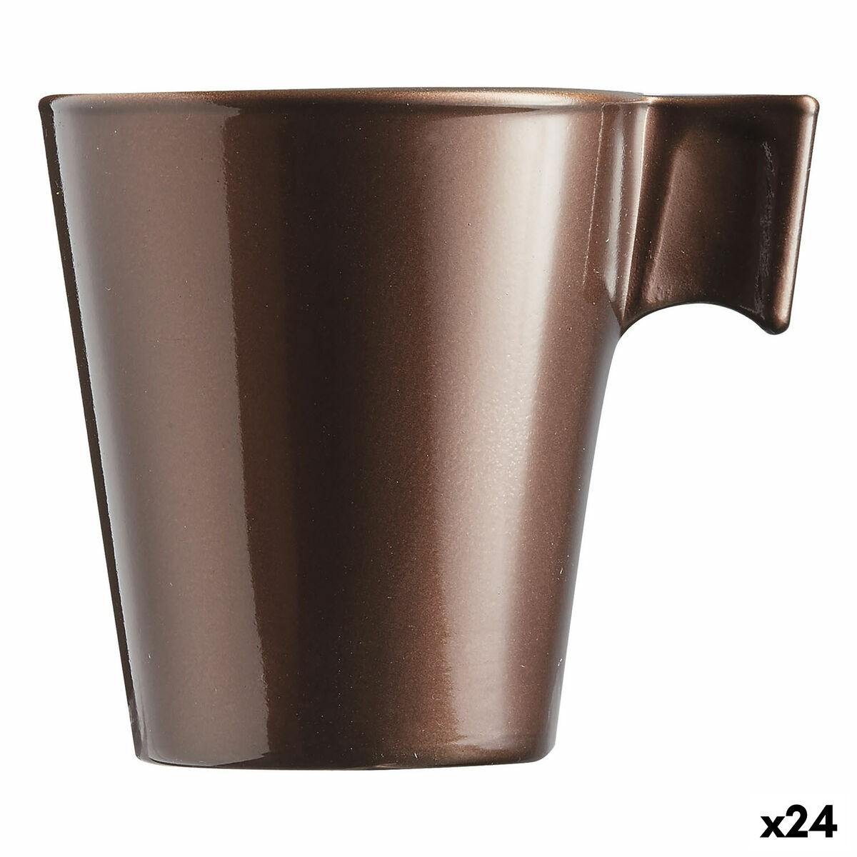 Mugg Luminarc Flashy Brun 80 ml Glas (24 antal)