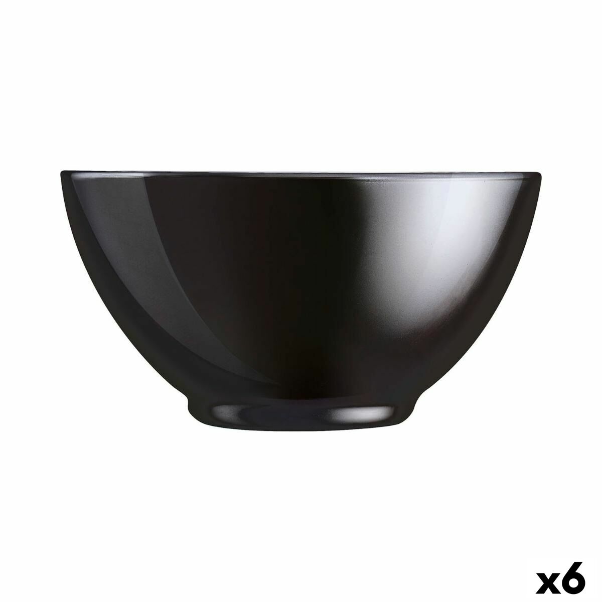 Skål Luminarc Flashy Svart Glas 500 ml (6 antal)