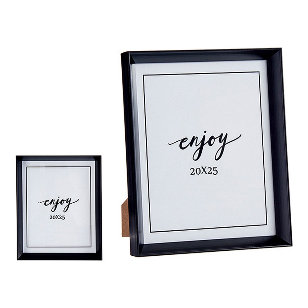 Fotoramar 22,2 x 3,5 x 27,3 cm Svart Plast Glas (22,2 x 3,5 x 27,3 cm) - 2