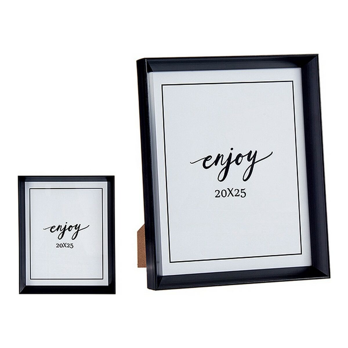 Fotoramar 22,2 x 3,5 x 27,3 cm Svart Plast Glas (22,2 x 3,5 x 27,3 cm) - 4