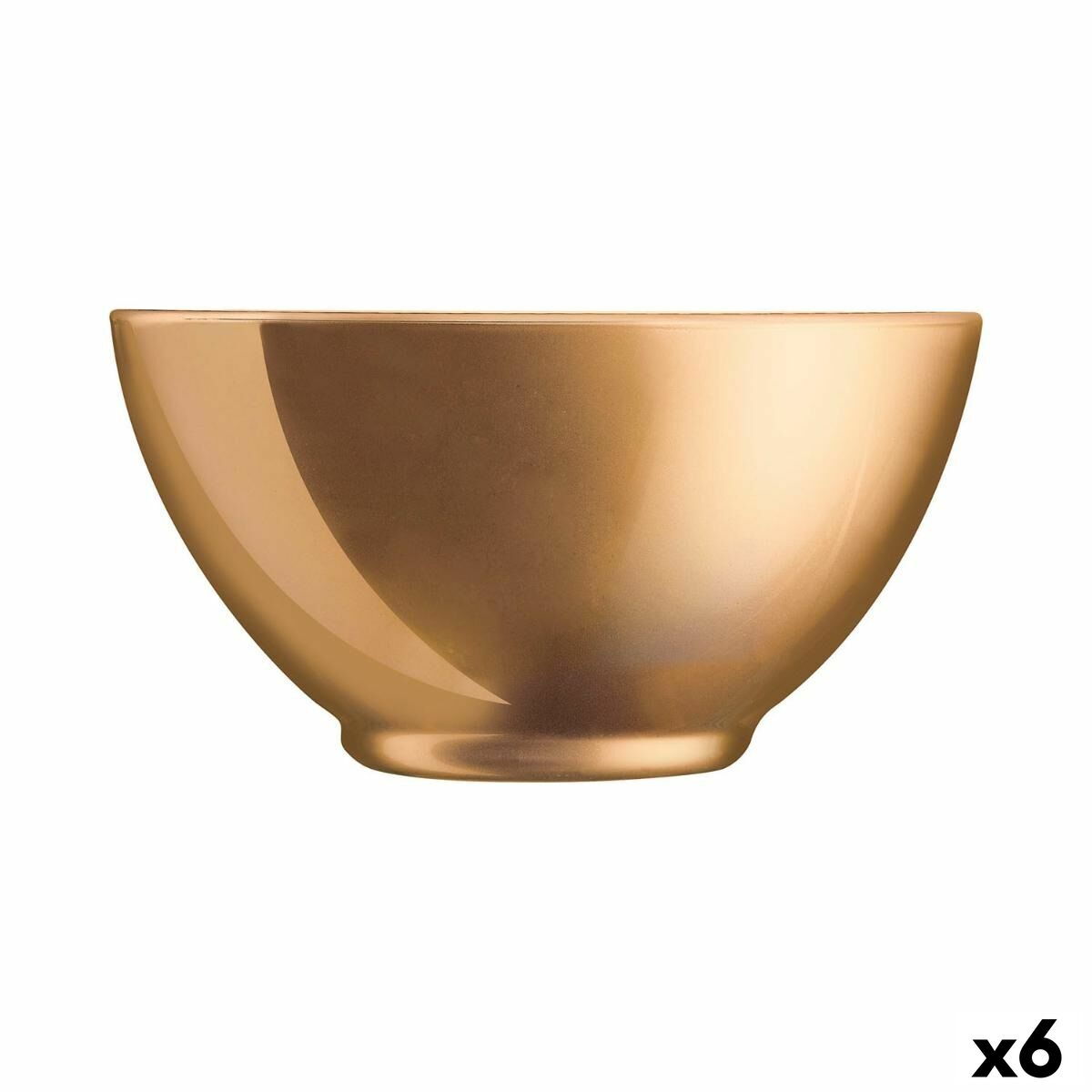 Skål Luminarc Flashy Gyllene Glas 500 ml (6 antal)