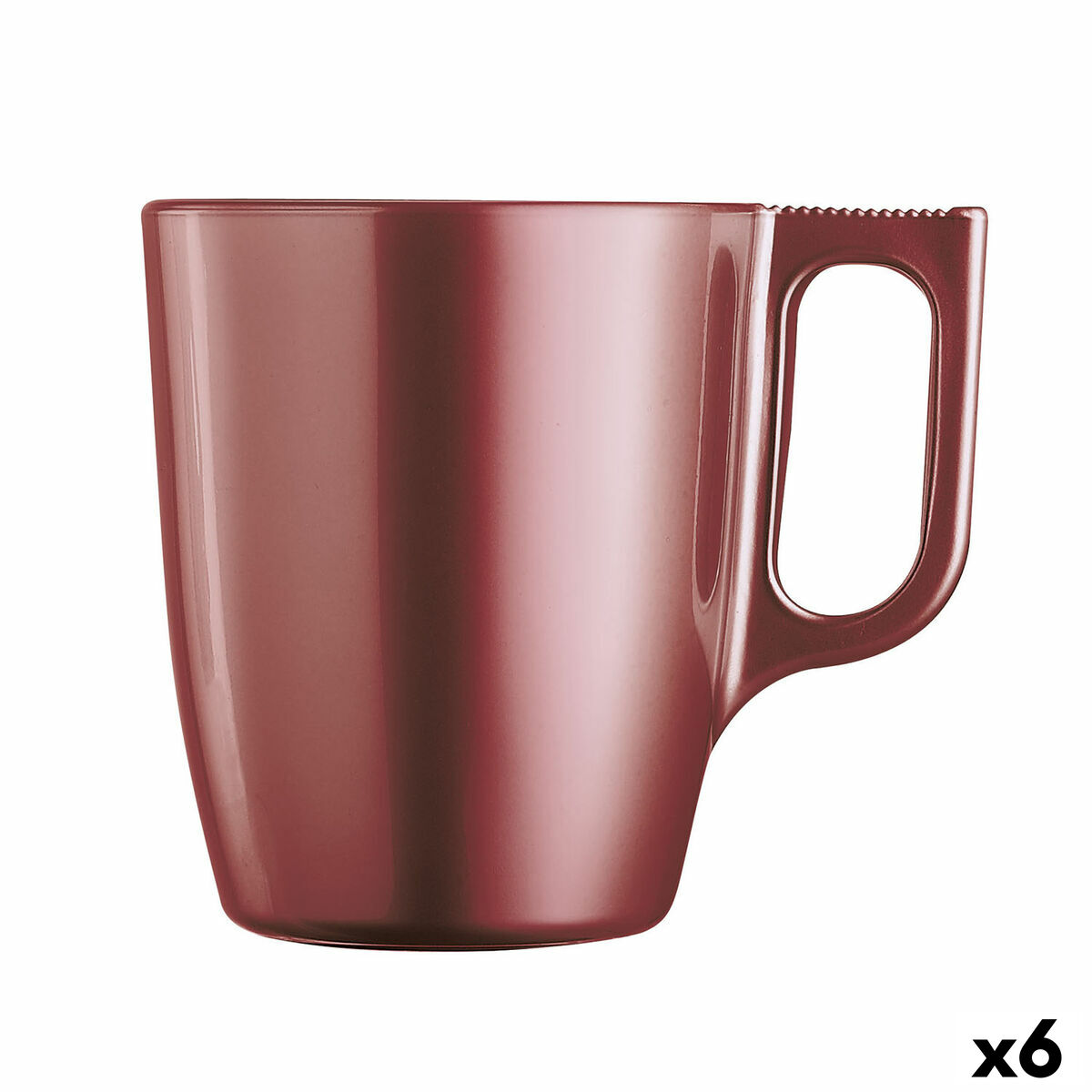 Mugg Luminarc Flashy Röd 250 ml Glas (6 antal)