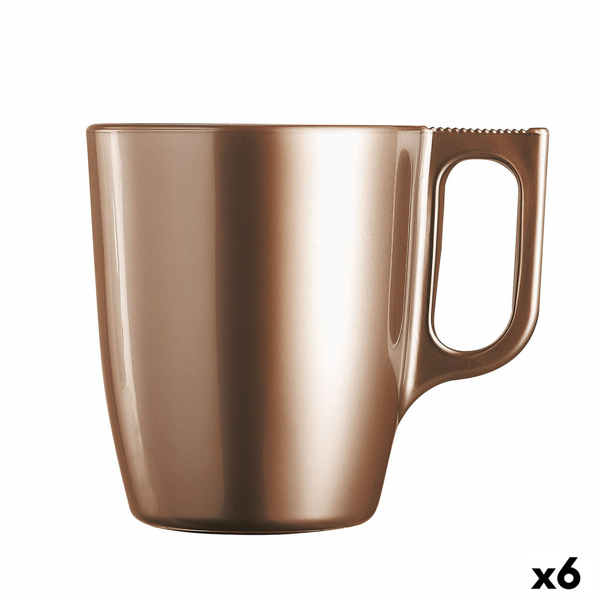 Mugg Luminarc Flashy Ljusbrun 250 ml Glas (6 antal)