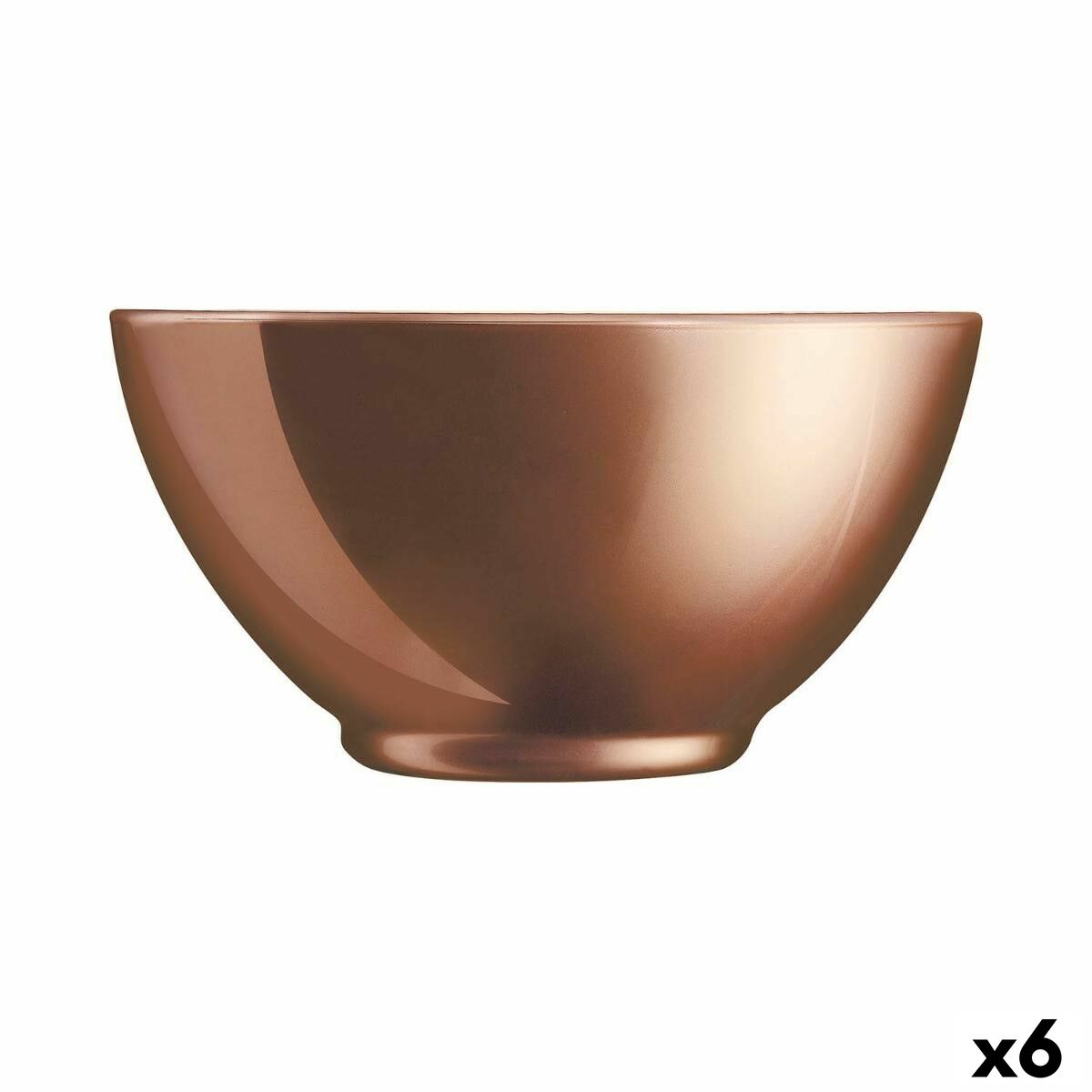 Skål Luminarc Flashy Ljusbrun Glas 500 ml (6 antal)