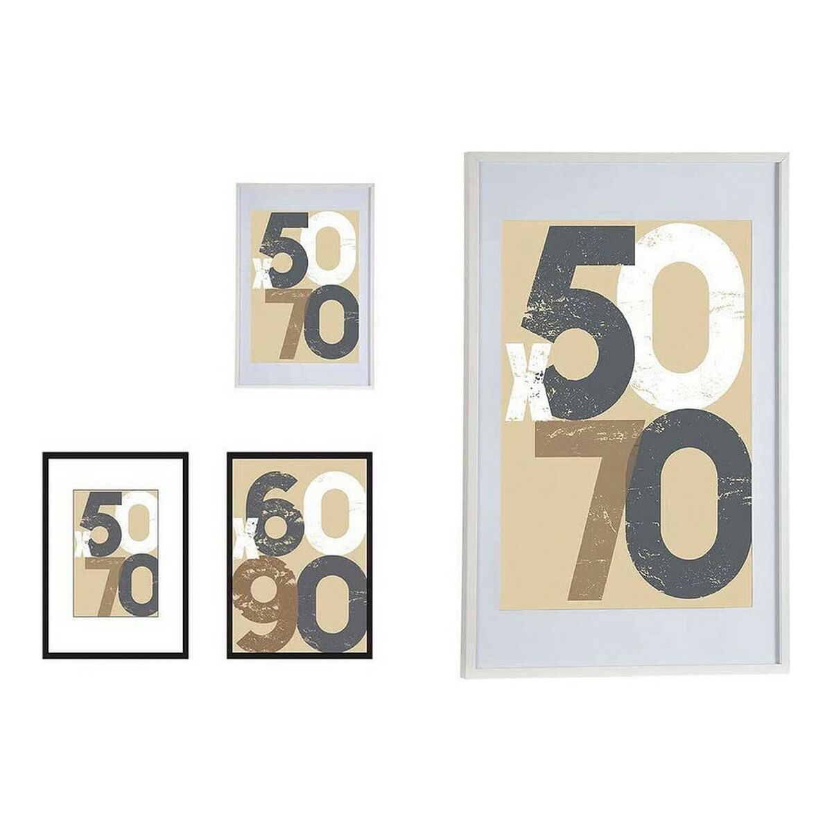 Fotoram för upphängning Vit 62,5 x 2,5 x 92,5 cm Trä MDF (1 uds) - 4