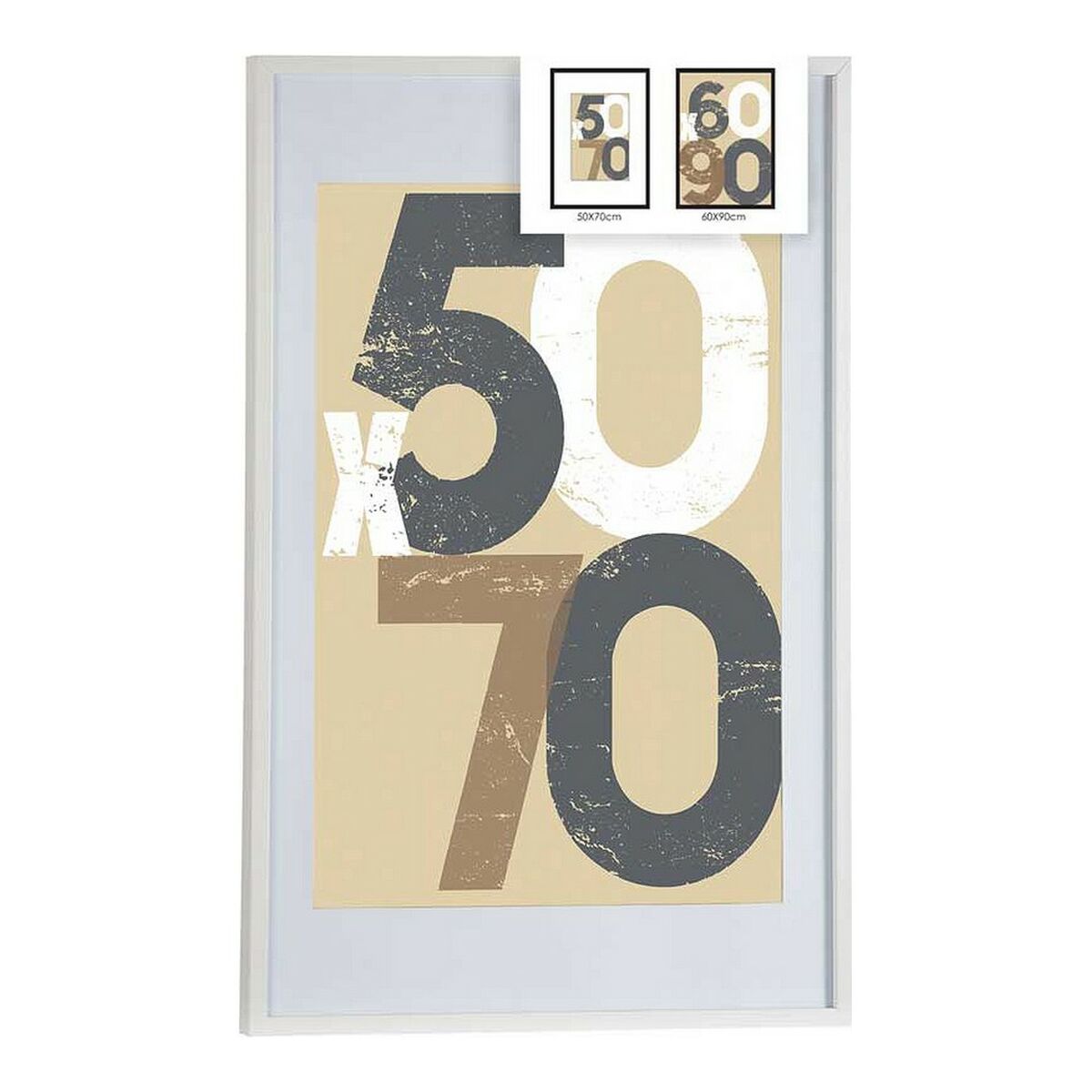 Fotoram för upphängning Vit 62,5 x 2,5 x 92,5 cm Trä MDF (1 uds) - 3