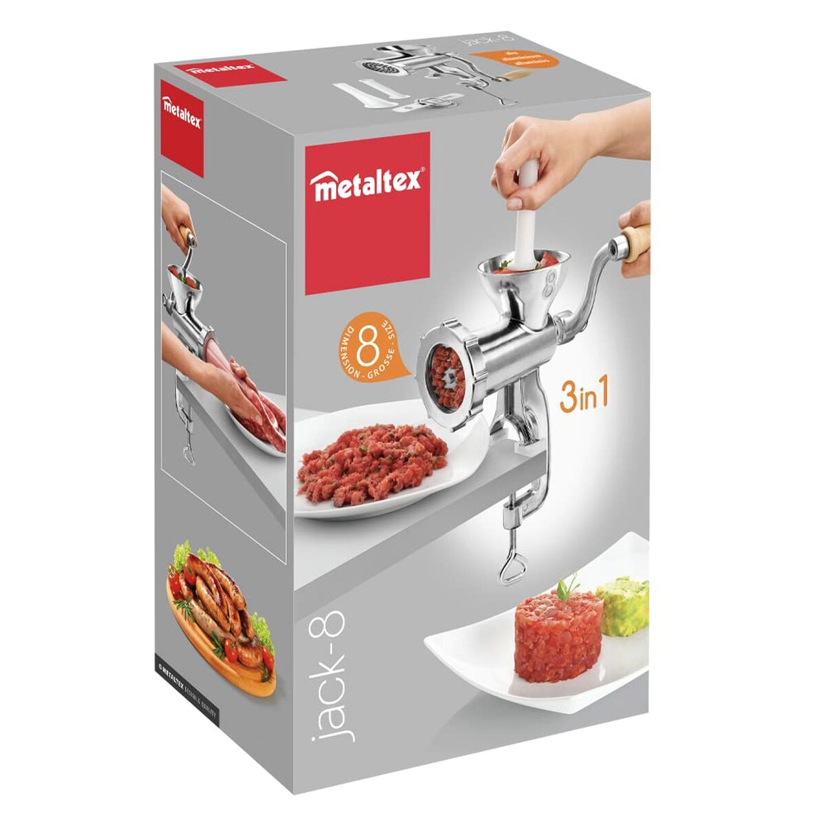 Kötthackare Metaltex Stor 3 i 1 Vevhandtag - 2