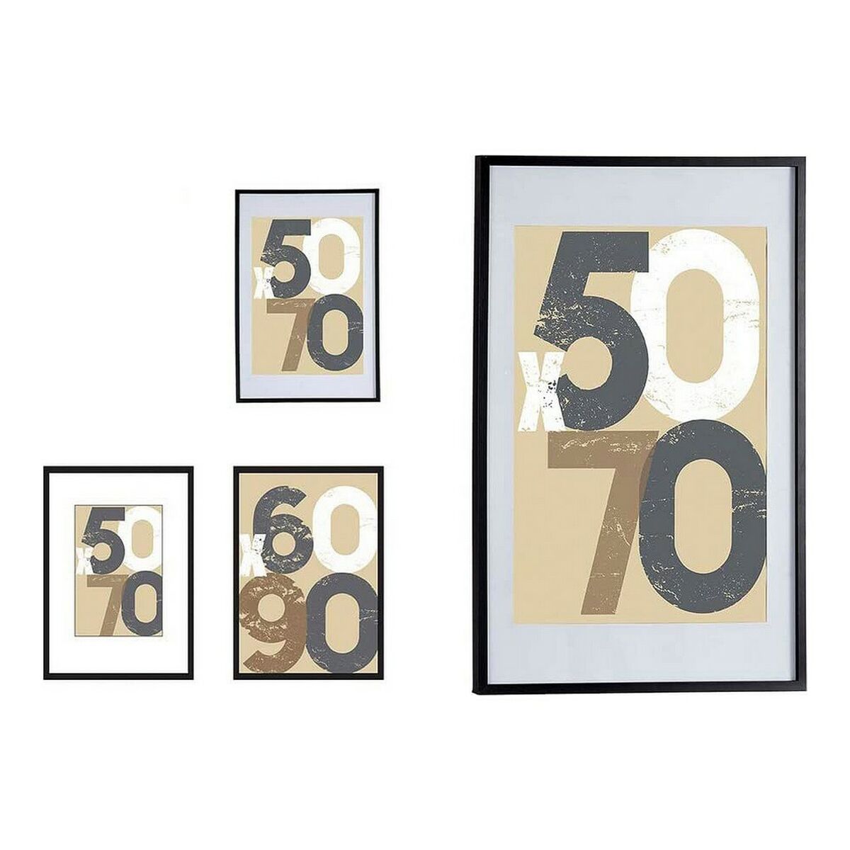 Fotoram för upphängning Svart 62,5 x 2,5 x 92,5 cm Trä MDF (1 uds) - 4