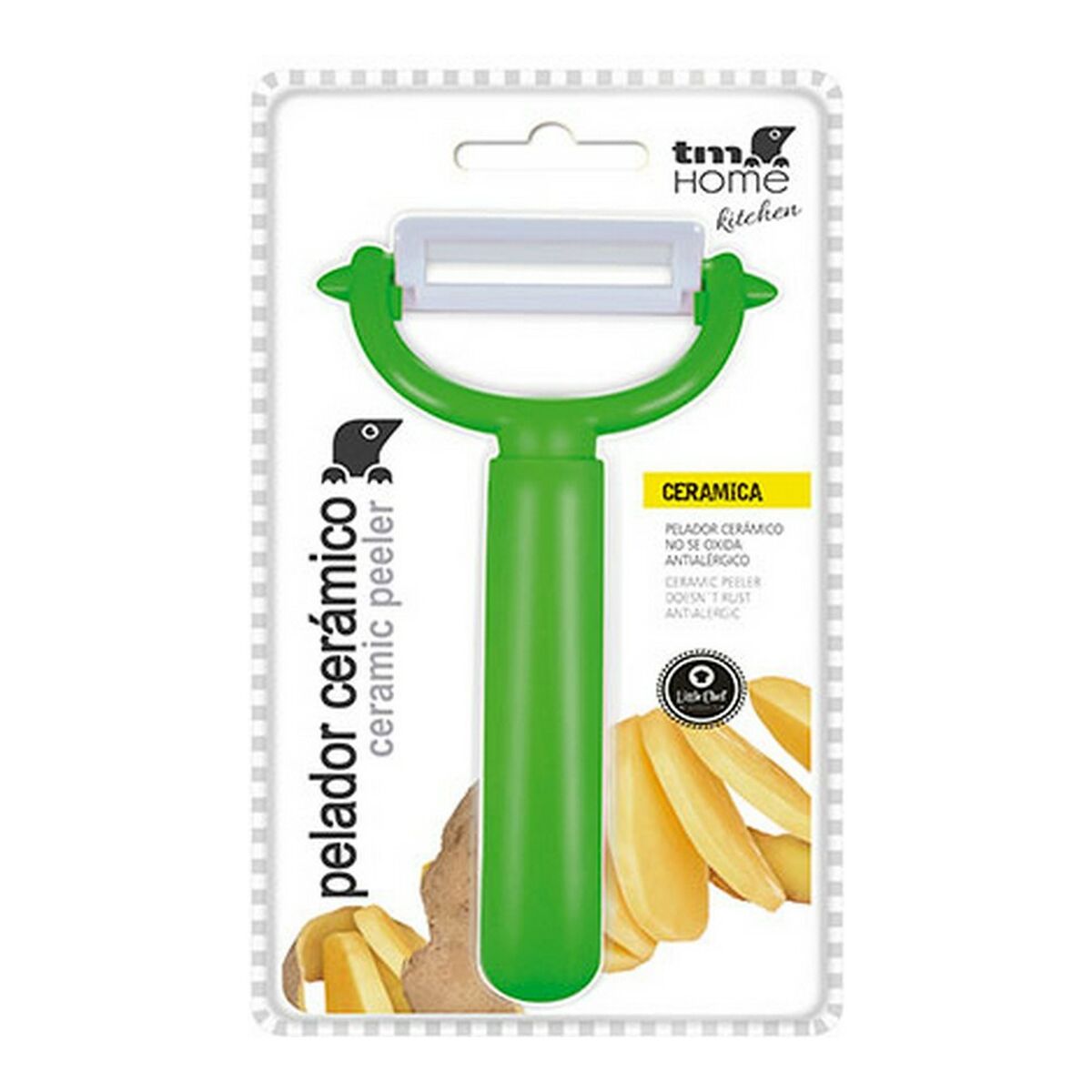Potatisskalare Rund Keramisk Grön - 2