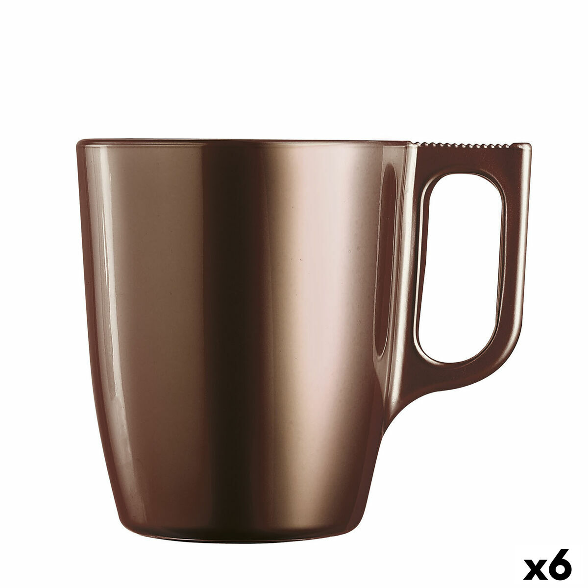 Mugg Luminarc Flashy Brun 250 ml Glas (6 antal)