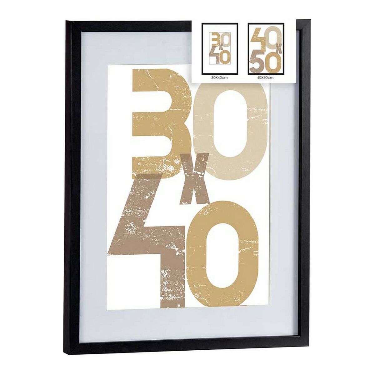 Fotoram för upphängning Svart Plast Trä MDF 42,5 x 2,5 x 52,5 cm (1 uds) - 3