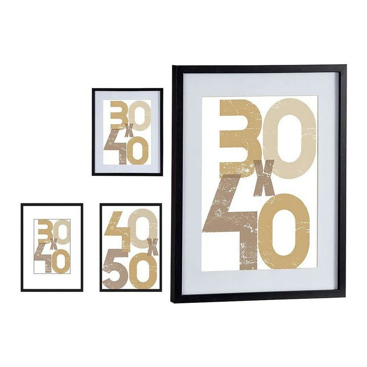 Fotoram för upphängning Svart Plast Trä MDF 42,5 x 2,5 x 52,5 cm (1 uds) - 4