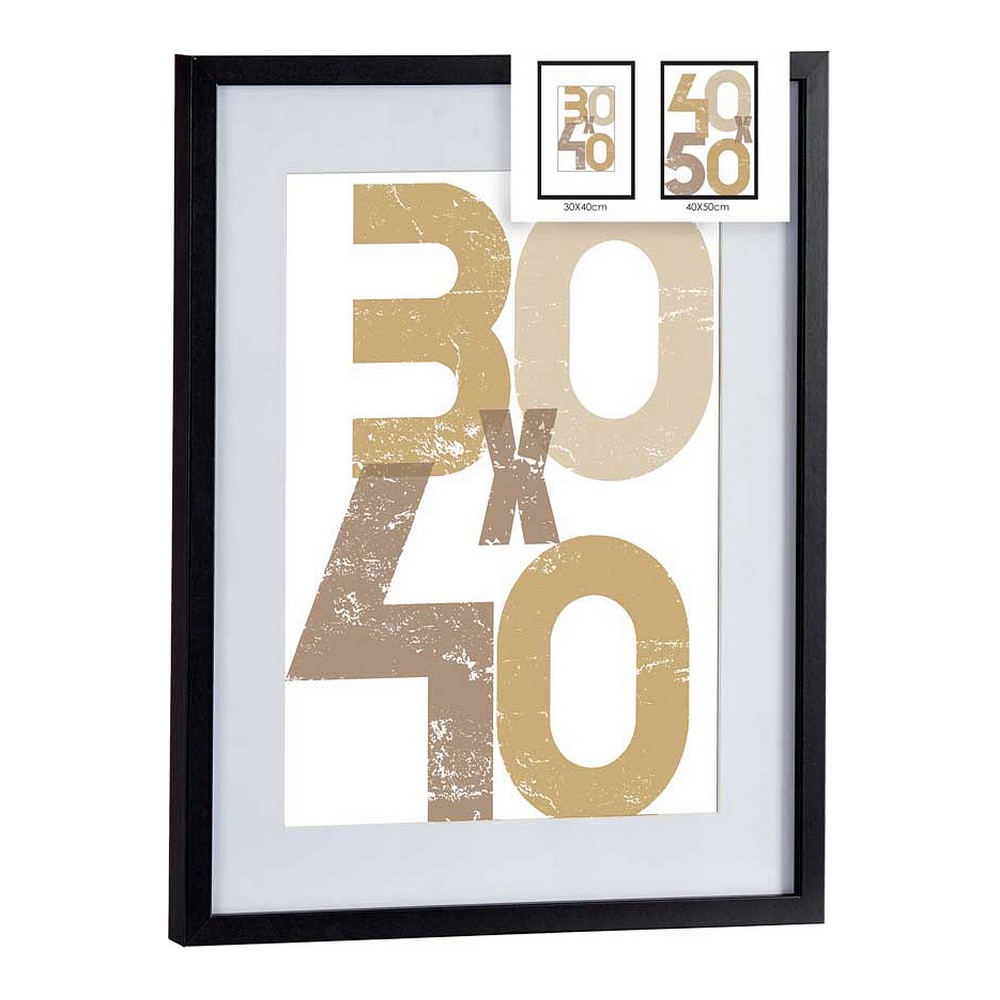 Fotoram för upphängning Svart Plast Trä MDF 42,5 x 2,5 x 52,5 cm (1 uds)