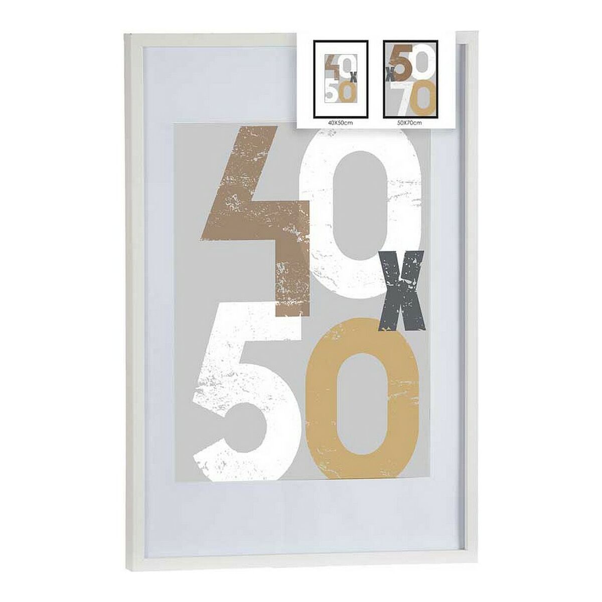 Fotoram för upphängning Vit Plast Trä MDF 52,5 x 2,5 x 72,5 cm (1 uds) - 2