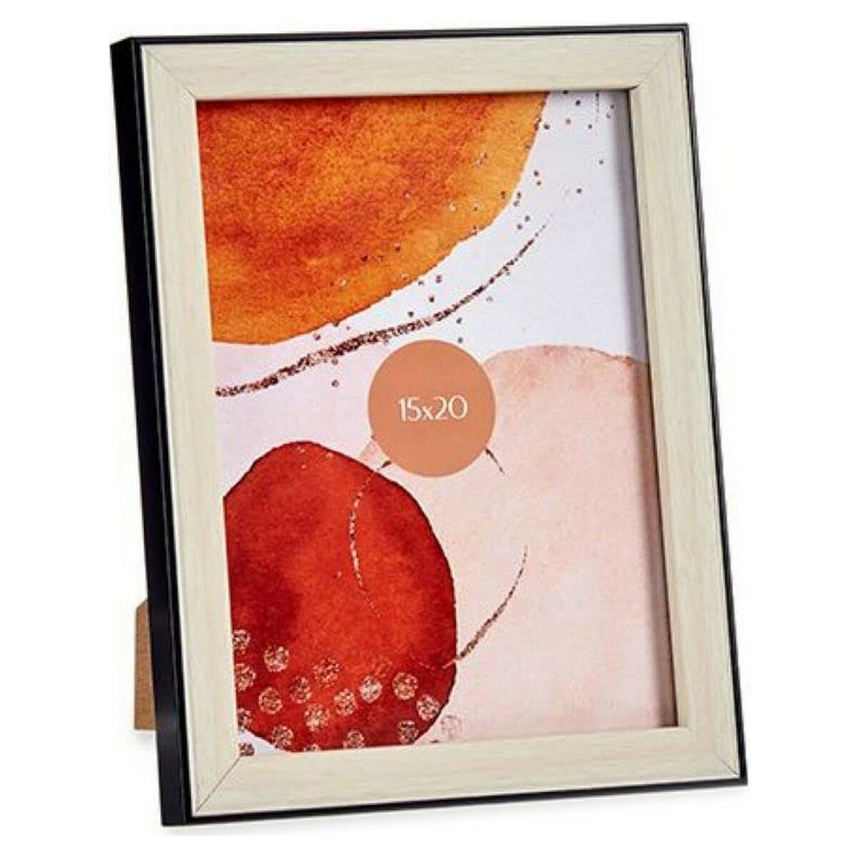 Fotoram 91951 Svart 17,5 x 2 x 22,5 cm Brun Plast Glas (15 x 20 cm) - 2