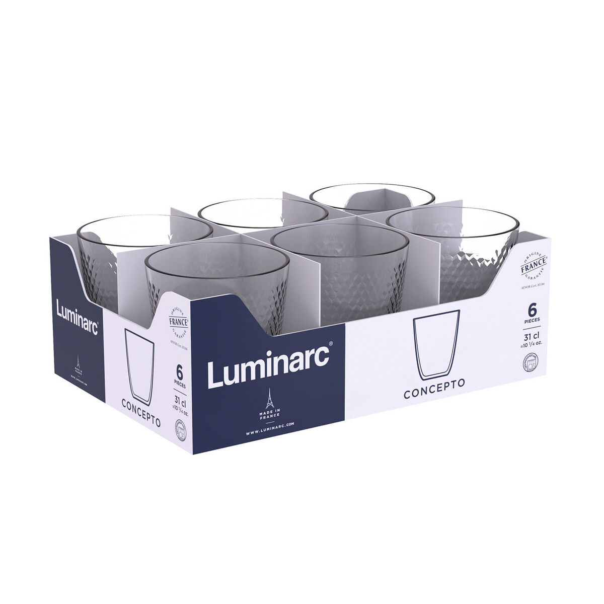 Glas Luminarc Concepto Pampille Transparent Glas 310 ml (24 antal) - 4