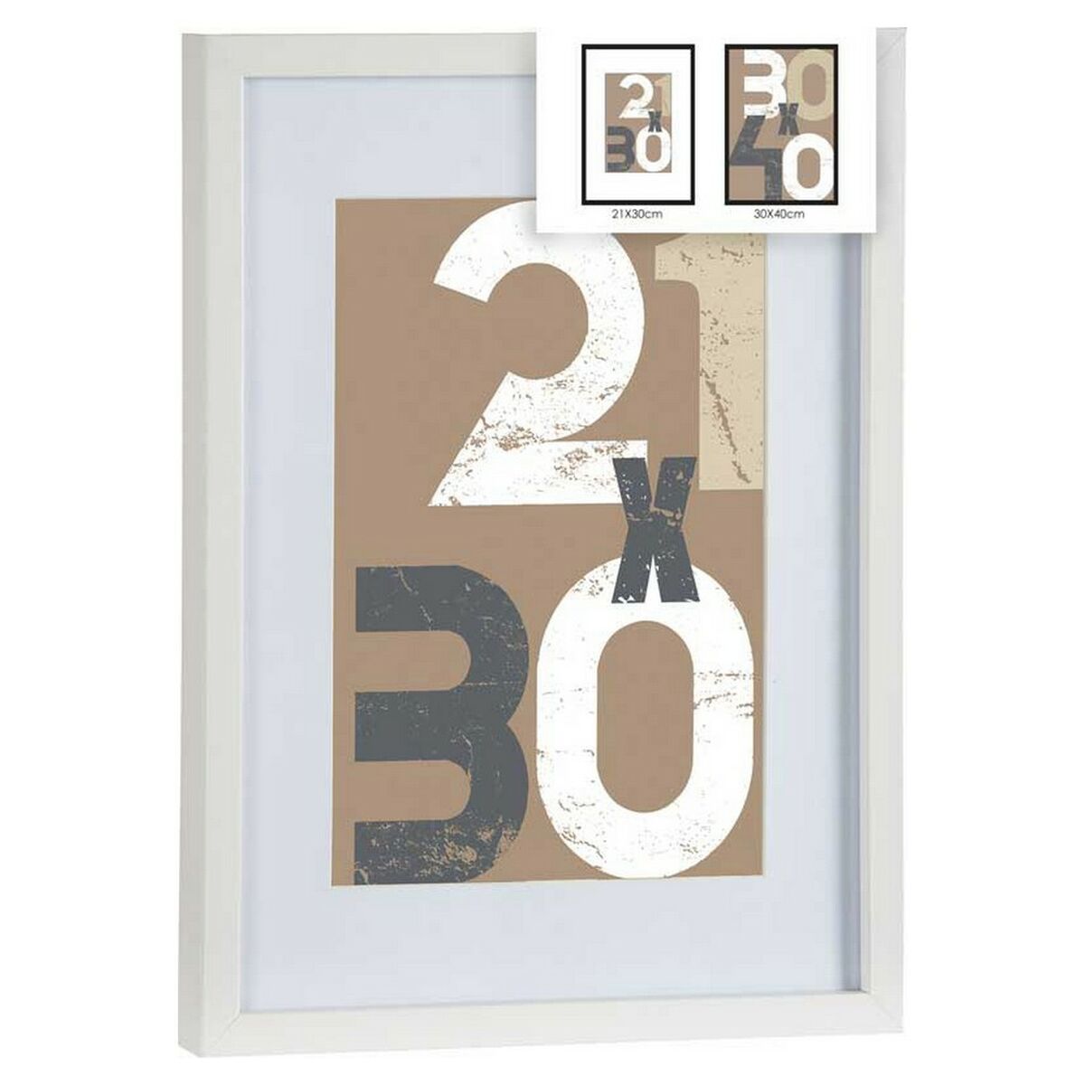 Fotoram för upphängning Vit Glas Trä MDF 32,5 x 2,5 x 42,5 cm (1 uds) - 2