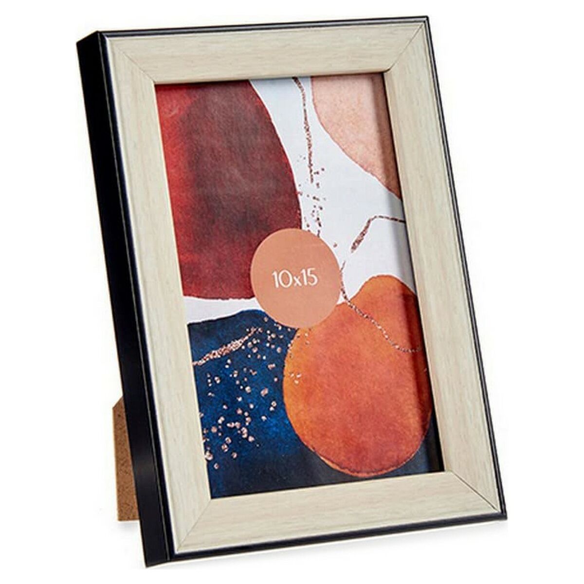 Fotoram Svart 12,6 x 2 x 17,6 cm Brun Plast Glas (1 uds) (12,6 x 2 x 17,6 cm) - 2