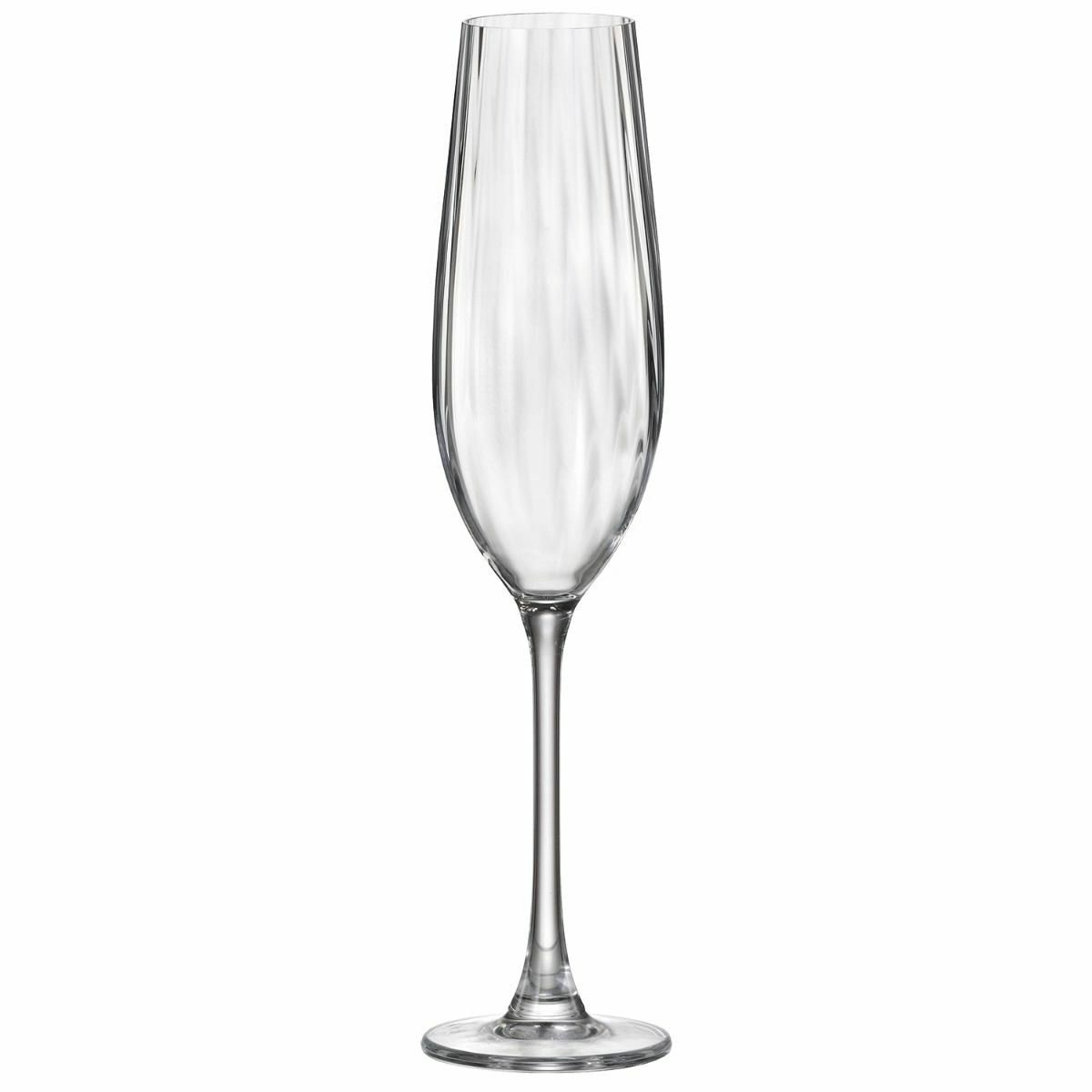 Champagneglas Bohemia Crystal Optic Transparent Glas 260 ml (6 antal) - 2