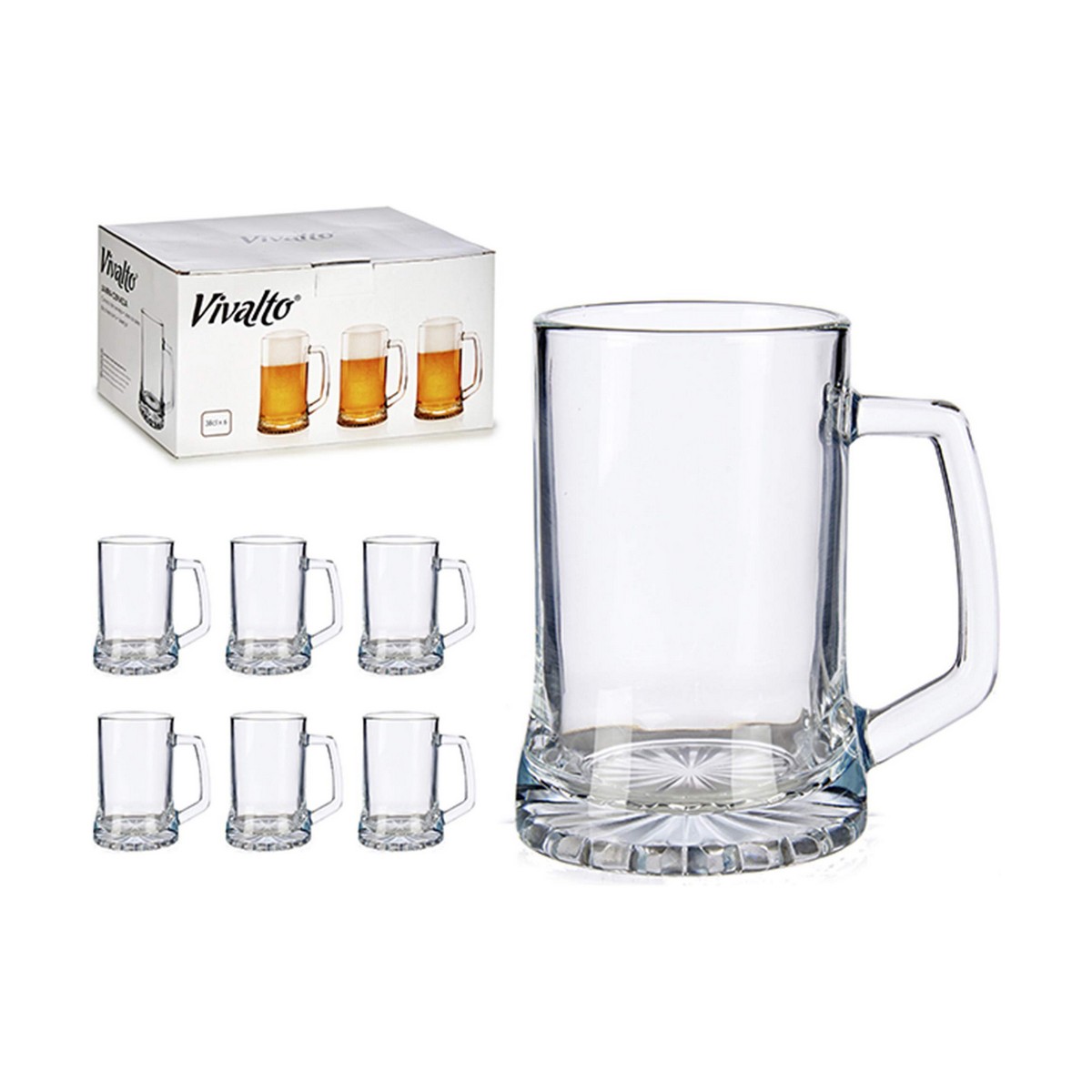 Ölglas 971469 9 x 13 x 12 cm Transparent Glas 380 ml (1 uds) - 2