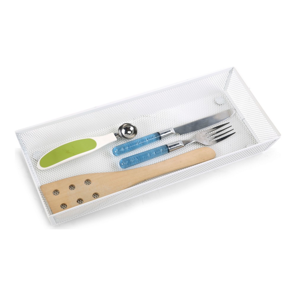 Besticks-sortering Confortime Metall Vit (37,5 x 15,24 x 5,2 cm) - 2