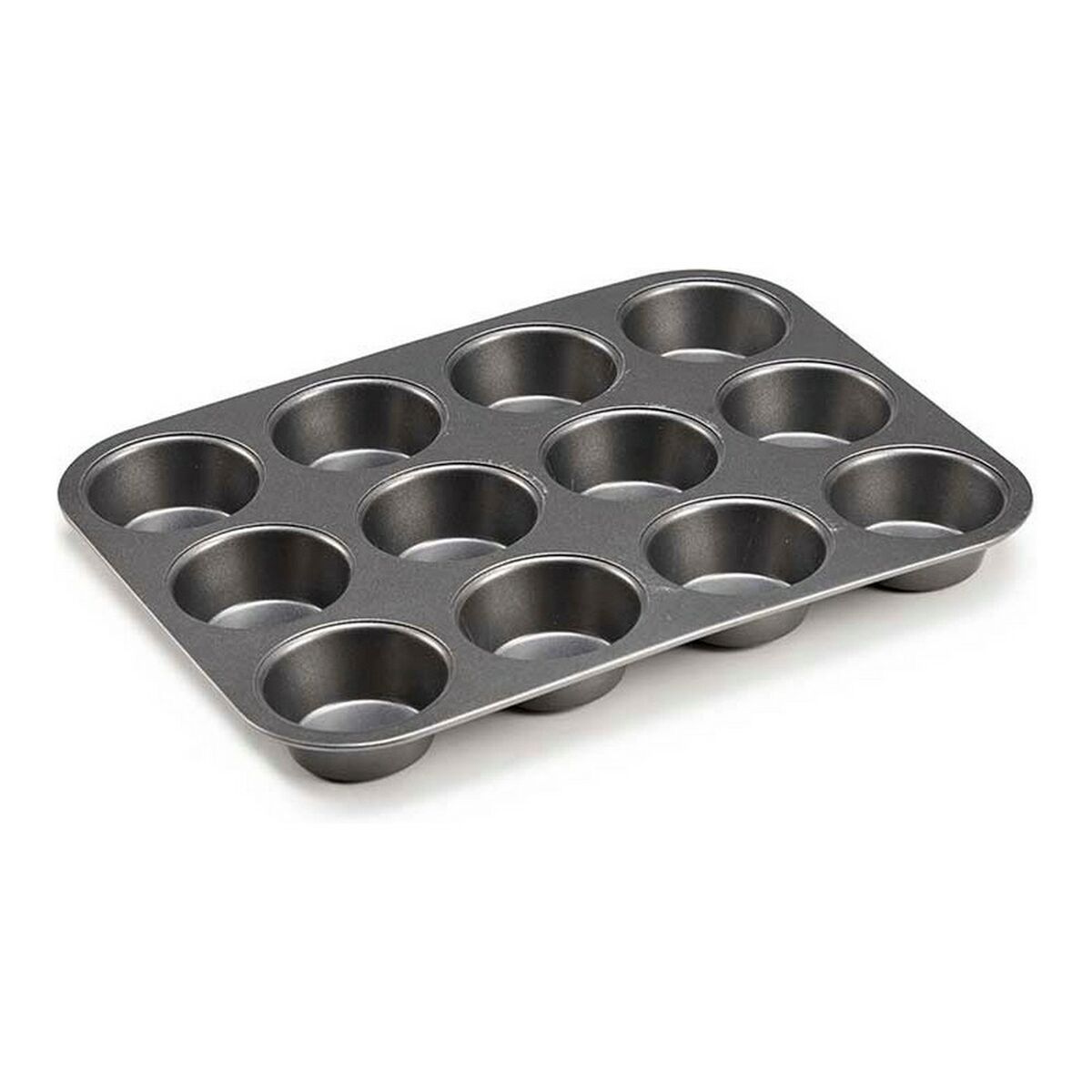 Bakform Metall Mörkgrå Kolstål (12 antal) (20 x 2,5 x 26 cm) - 2