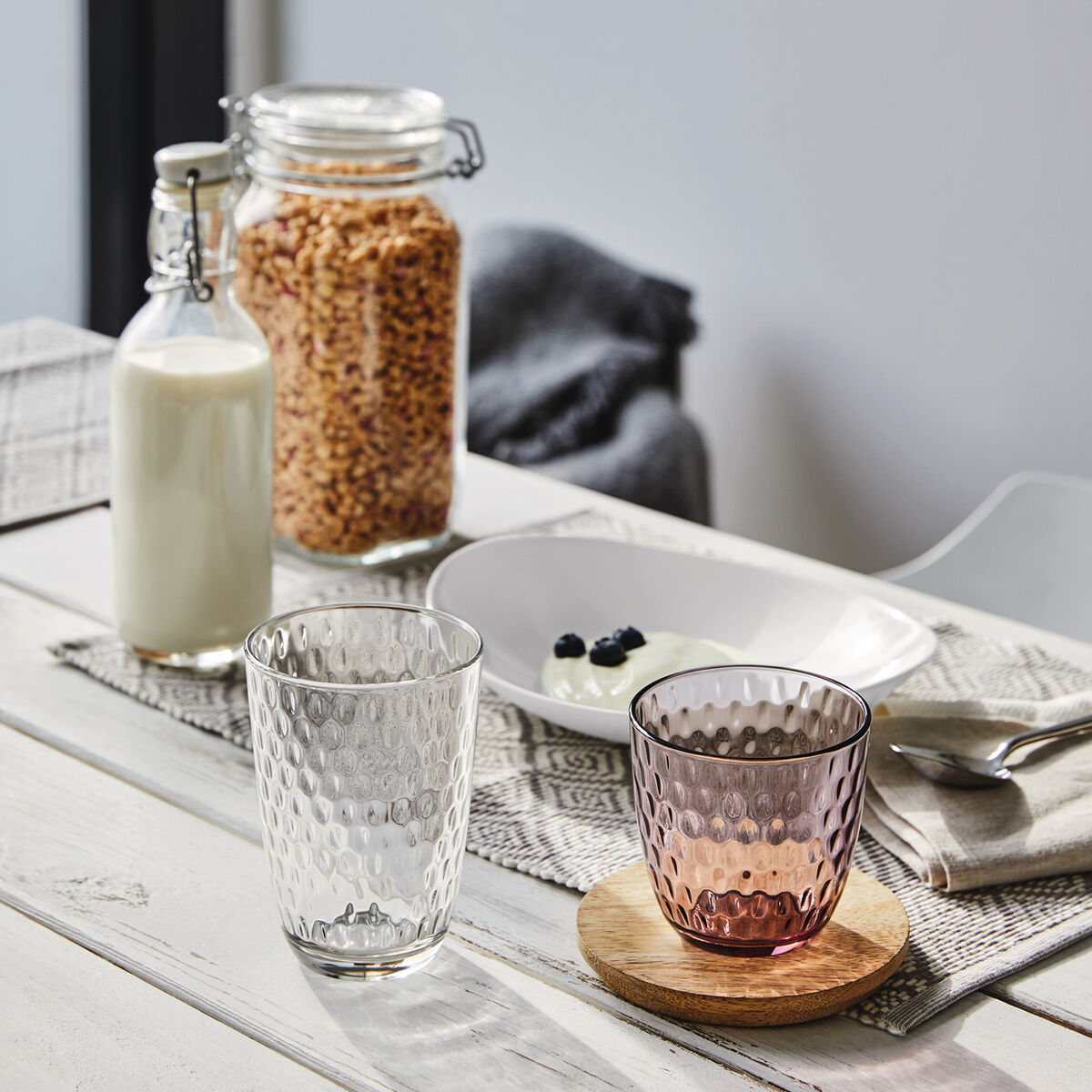 Glasset Bormioli Rocco Slot Lila 6 antal Med relief Glas 290 ml - 3