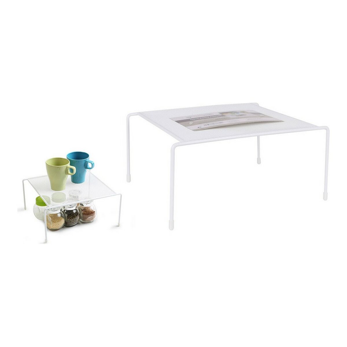 Hyllor Confortime Metall Vit Organiserare 30 x 26 x 13,5 cm - 4