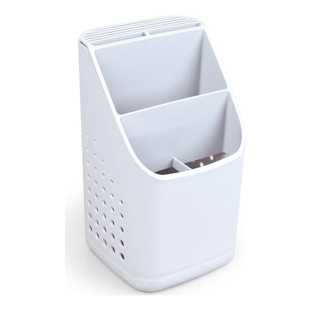 Bestickhållare Quttin Vit Plast (23 x 13,5 x 12,5 cm)