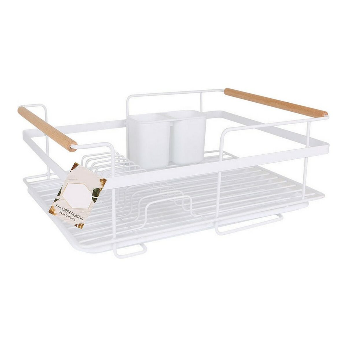 Diskställ Confortime Maison Metall Vit Plast (44,5 x 33 x 16 cm)