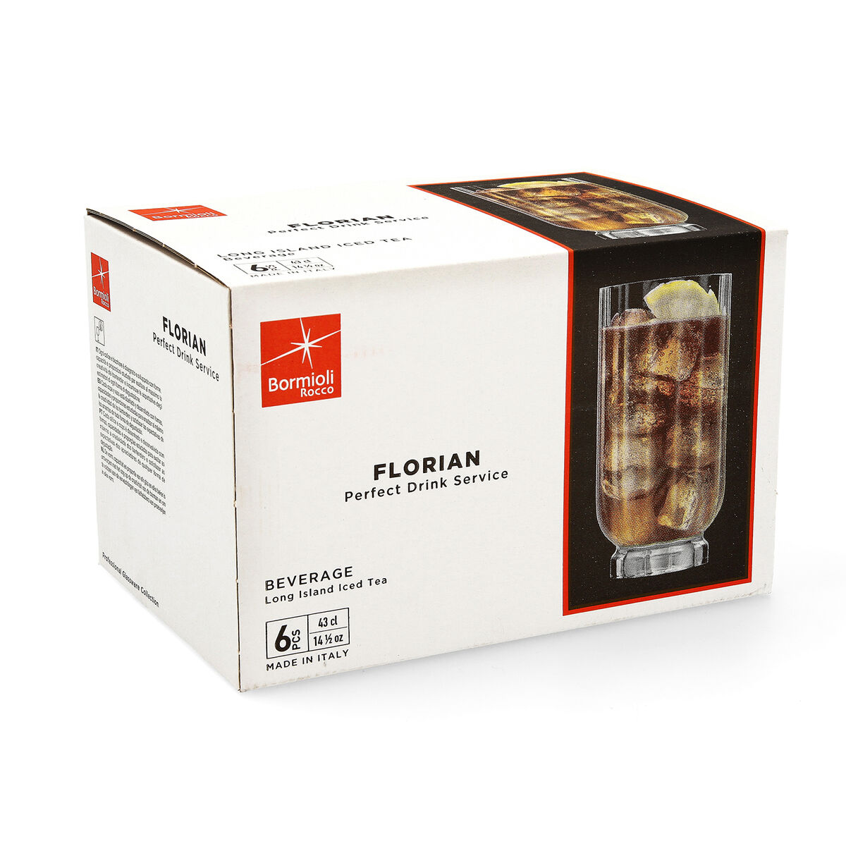 Glasset Bormioli Rocco Florian Blå 6 antal Glas 430 ml - 2