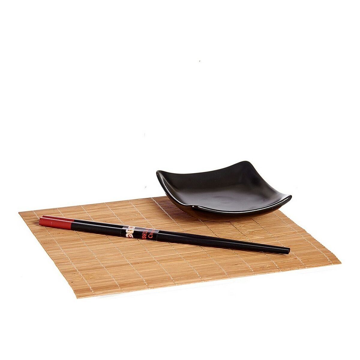 Sushiset Svart Brun Keramik Bambu (6 pcs) - 3