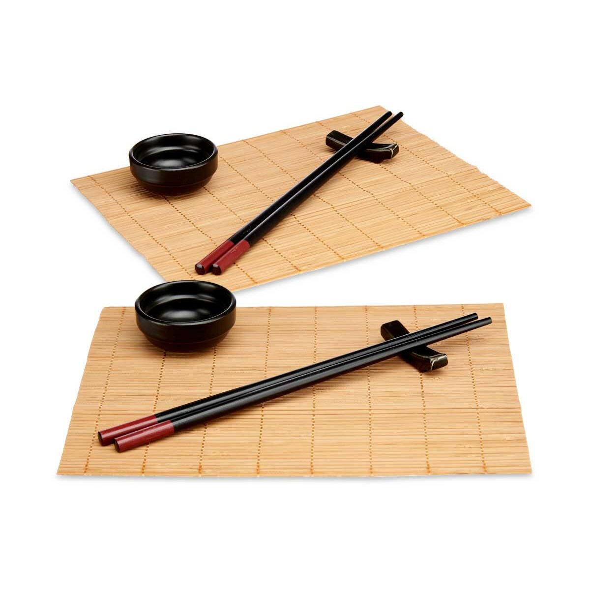 Sushiset Brun Svart Keramik Bambu (8 Delar) - 5